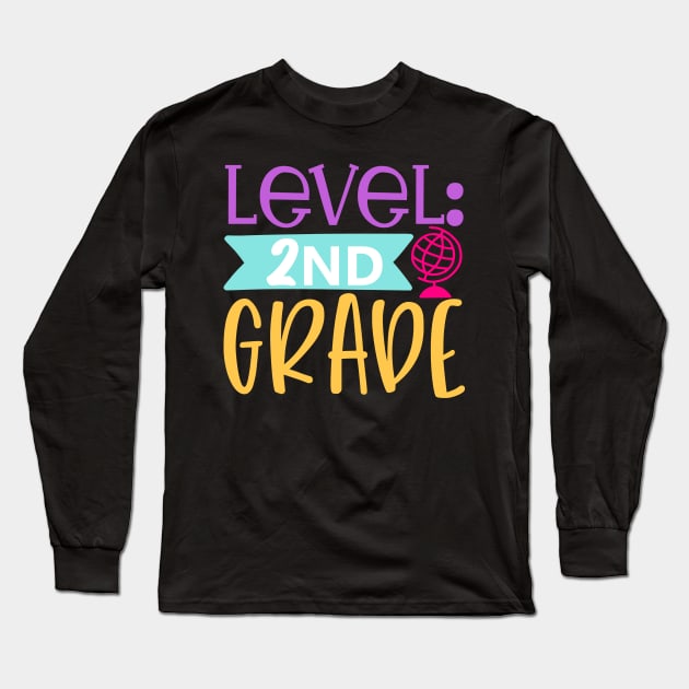 Level 2nd Grade Long Sleeve T-Shirt by Pixel Poetry